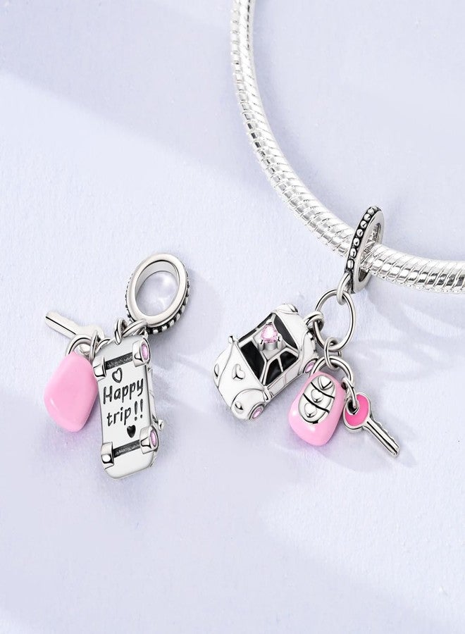 NARMO 925 Sterling Silver Charms Car Keys Charm for Bracelet - Image 3